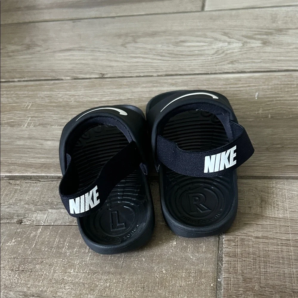 Nike Kids Black and White Slide Sandals